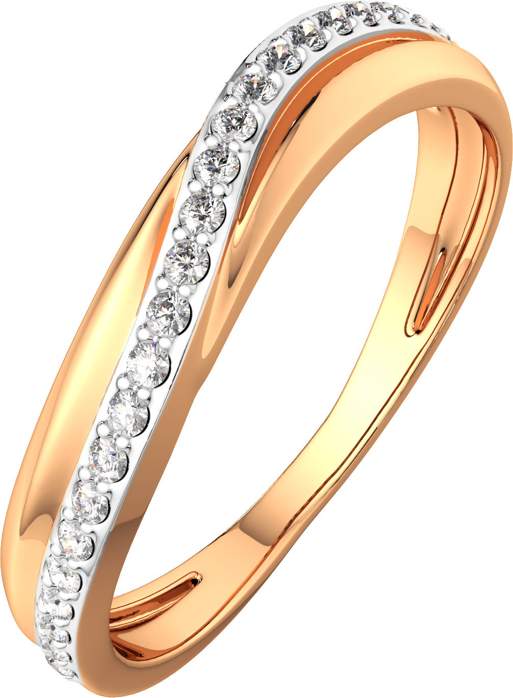 Кольцо из розового золота ZORKA 210822.14K.R (р.16.5, с фианитами)