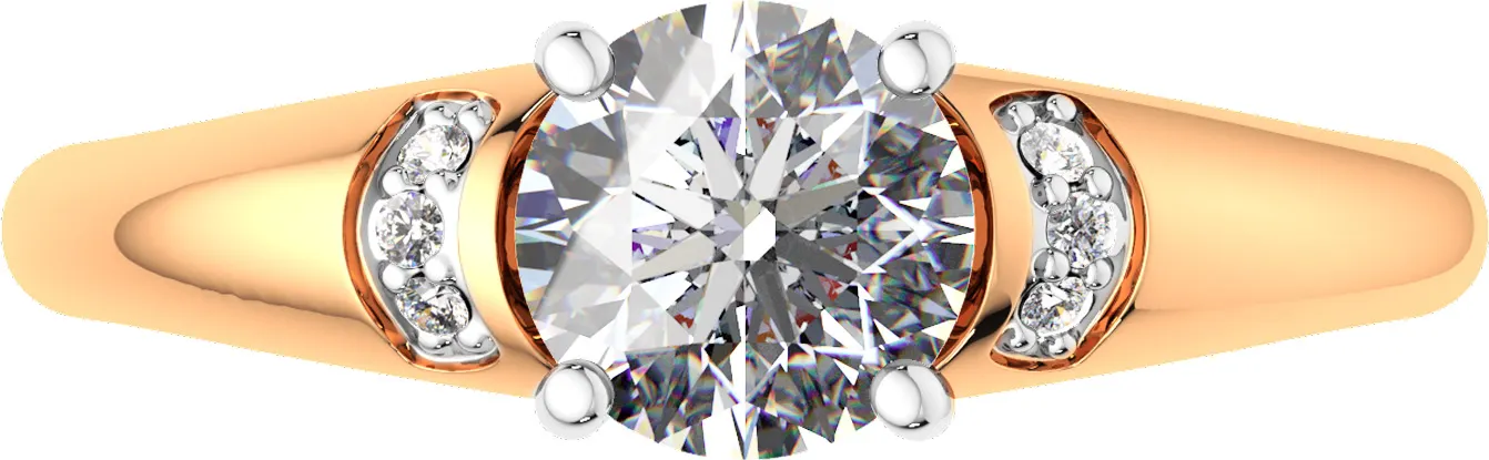 Кольцо из розового золота ZORKA 210852.14K.R (р.18.5, с фианитами) — фото 3