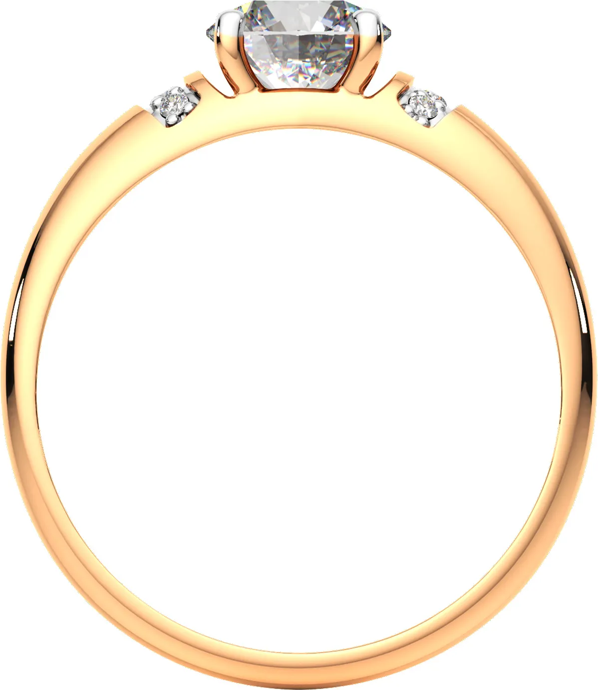 Кольцо из розового золота ZORKA 210852.14K.R (р.18.5, с фианитами) — фото 4