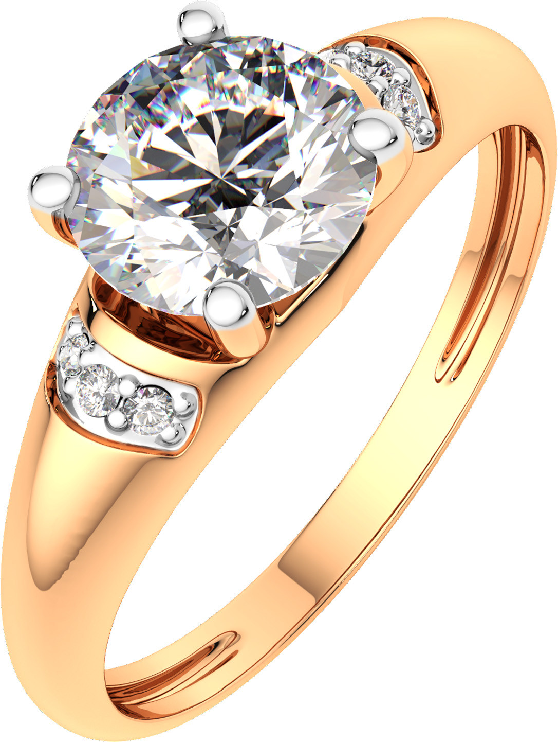 Кольцо из розового золота ZORKA 210852.14K.R (р.18.5, с фианитами)