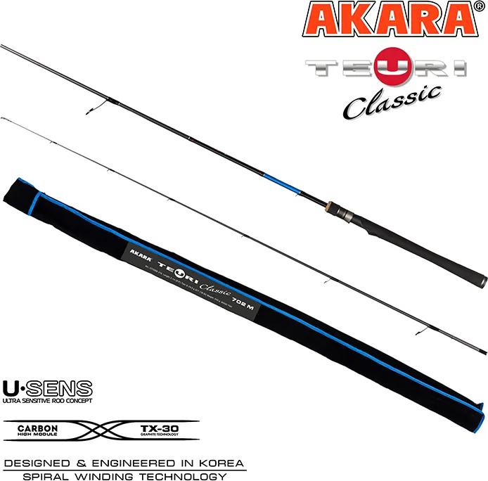 Удилище Akara Teuri Classic M702 TX-30 8-24.5 / CT702M-210 (2.1м) — фото 2