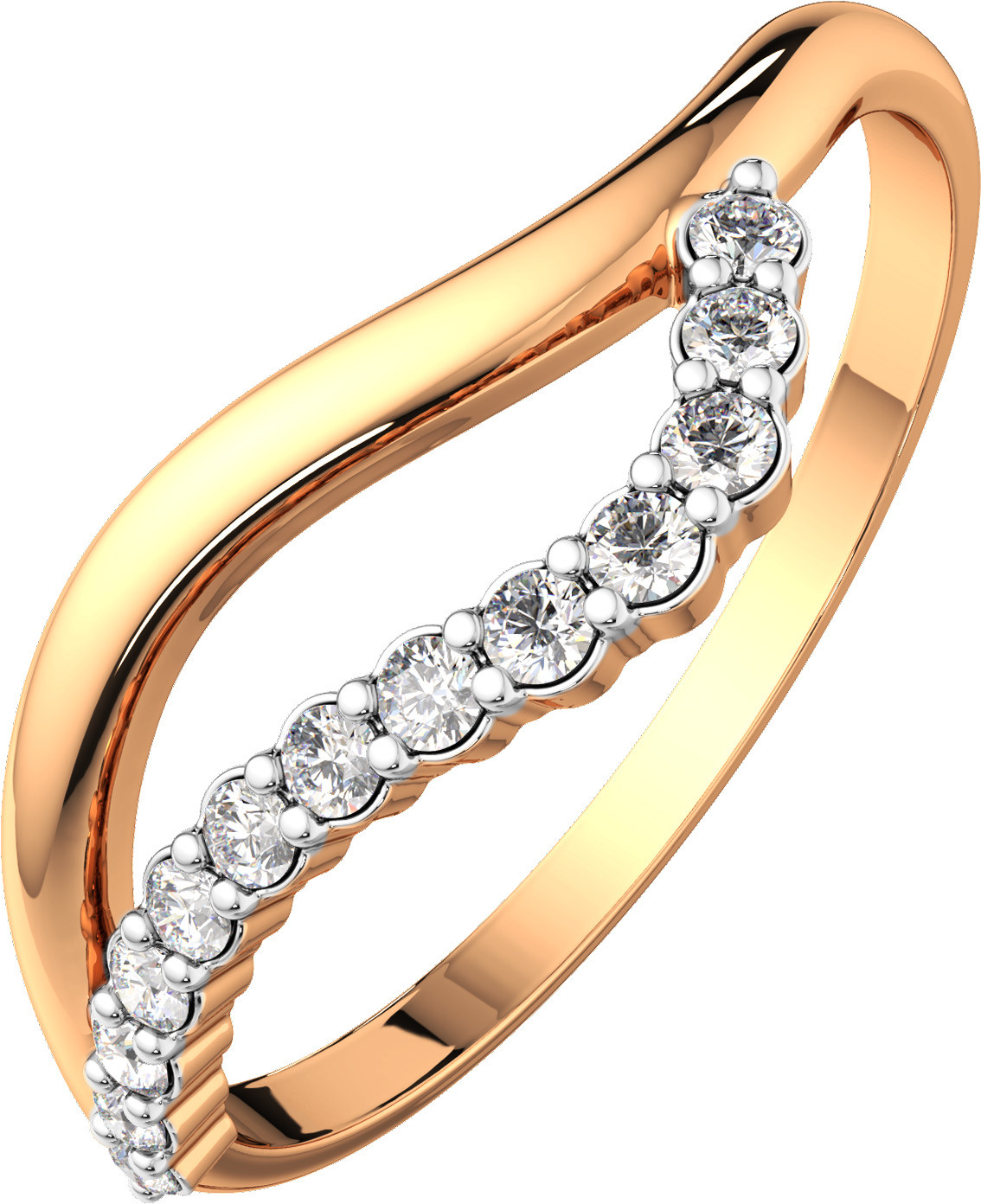 Кольцо из розового золота ZORKA 2101591.14K.R.ZZ (р.15.5, с фианитами)