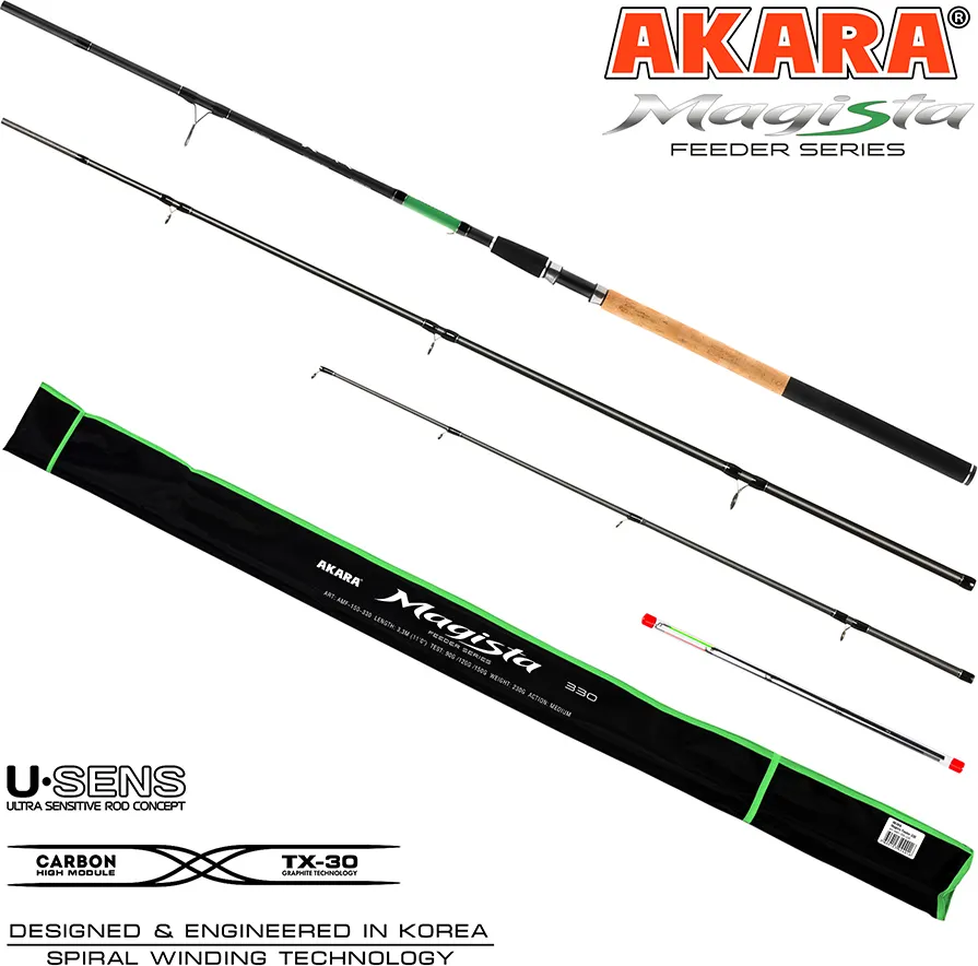 Удилище Akara Magista Feeder TX-30 120-150-180 / AMF-180-330 (3.3м) — фото 2
