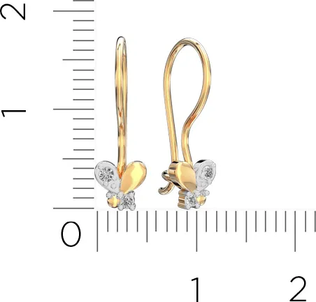 Серьги из розового золота ZORKA 3101057.14K.R.ZZ (с фианитами) — фото 4