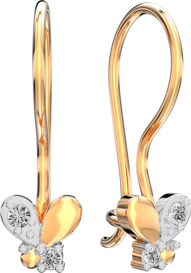 Серьги из розового золота ZORKA 3101057.14K.R.ZZ (с фианитами)