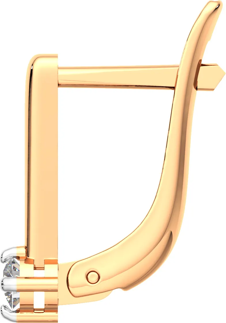Серьги из розового золота ZORKA 3101076.14K.R.ZZ (с фианитами) — фото 2