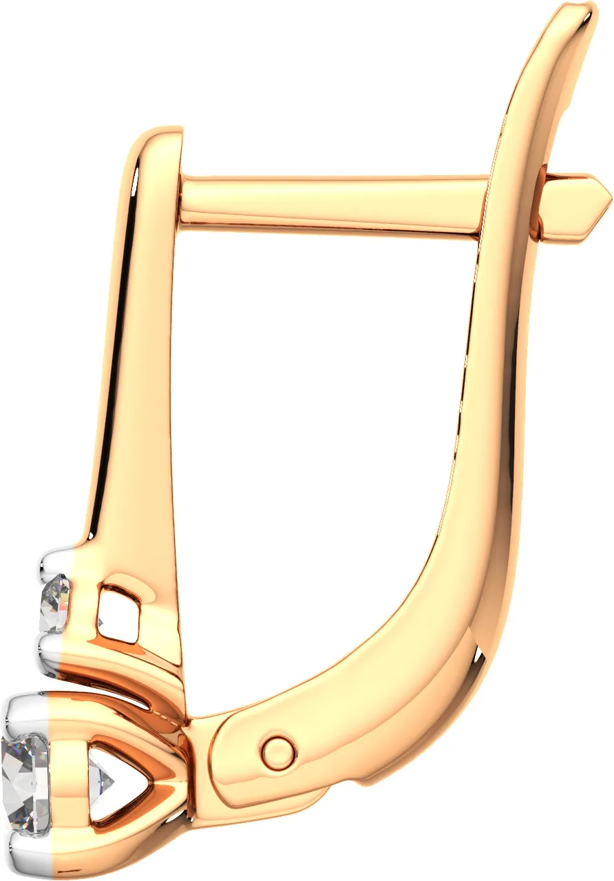 Серьги из розового золота ZORKA 3101104.14K.R.ZZ (с фианитами) — фото 2