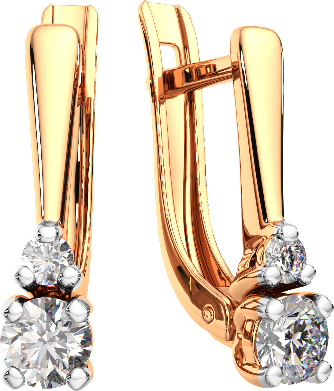 Серьги из розового золота ZORKA 3101104.14K.R.ZZ (с фианитами)