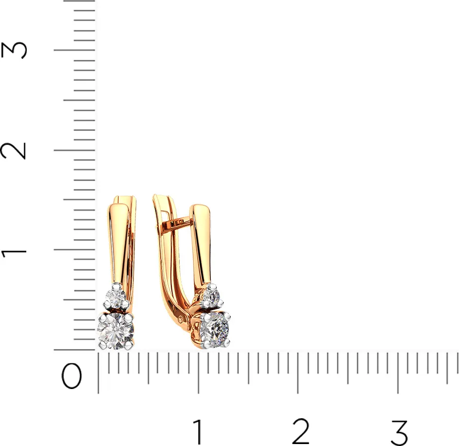 Серьги из розового золота ZORKA 3101104.14K.R.ZZ (с фианитами) — фото 4