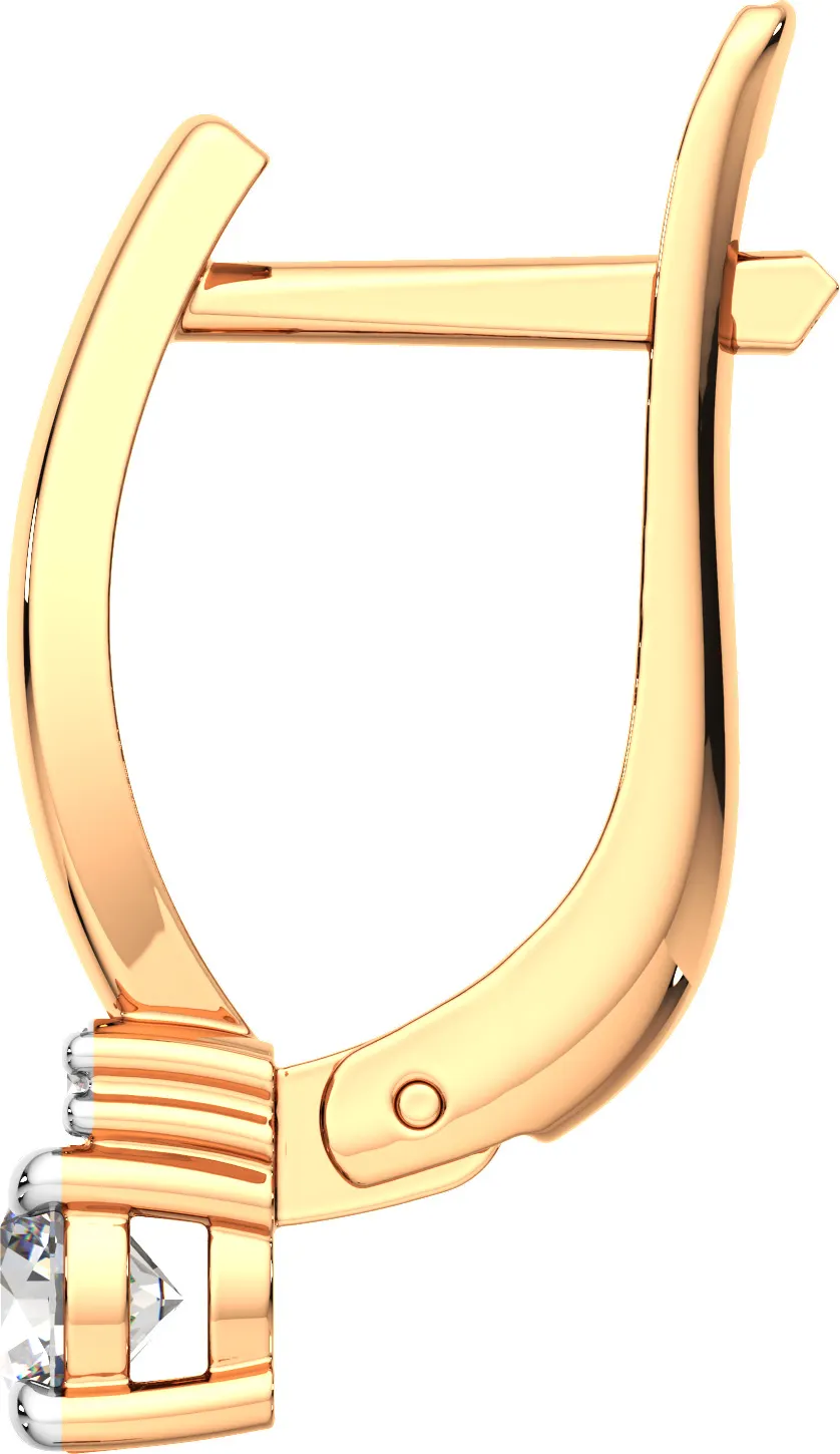 Серьги из розового золота ZORKA 3101612.14K.R.ZZ (с фианитами) — фото 2