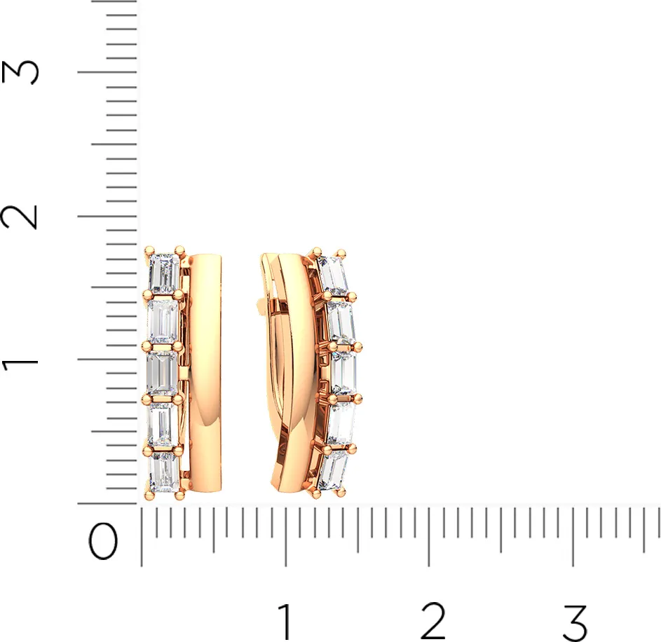 Серьги из розового золота ZORKA 3101714.14K.R.ZZ (с фианитами) — фото 4