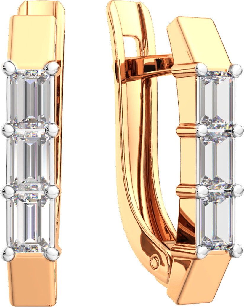Серьги из розового золота ZORKA 3101738.14K.R (c фианитами)