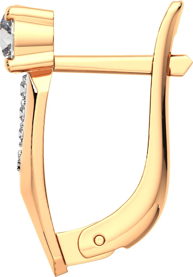 Серьги из розового золота ZORKA 3101809.14K.R (с фианитами) — фото 2