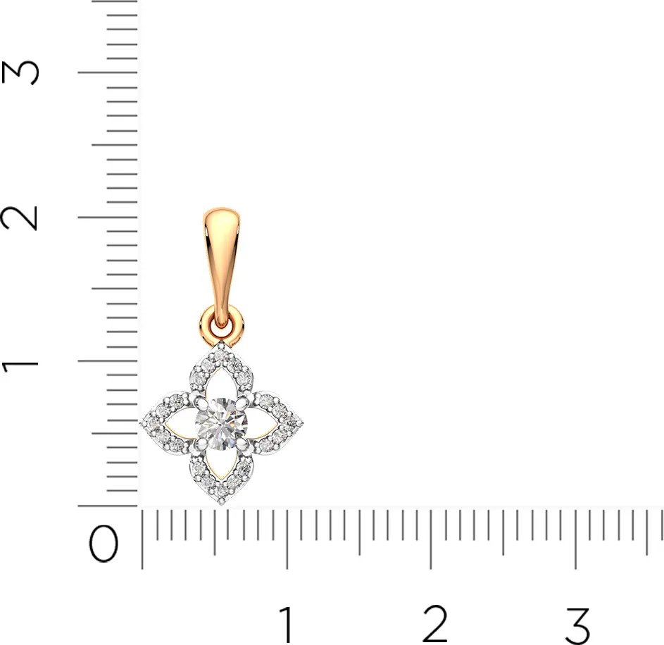 Подвеска из розового золота ZORKA 440632.14K.R (с фианитами) — фото 4