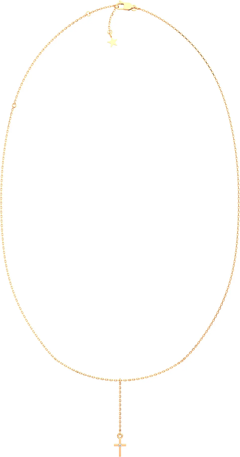 Колье из розового золота ZORKA 550038.14K.R (р.40см, с фианитом) — фото 2