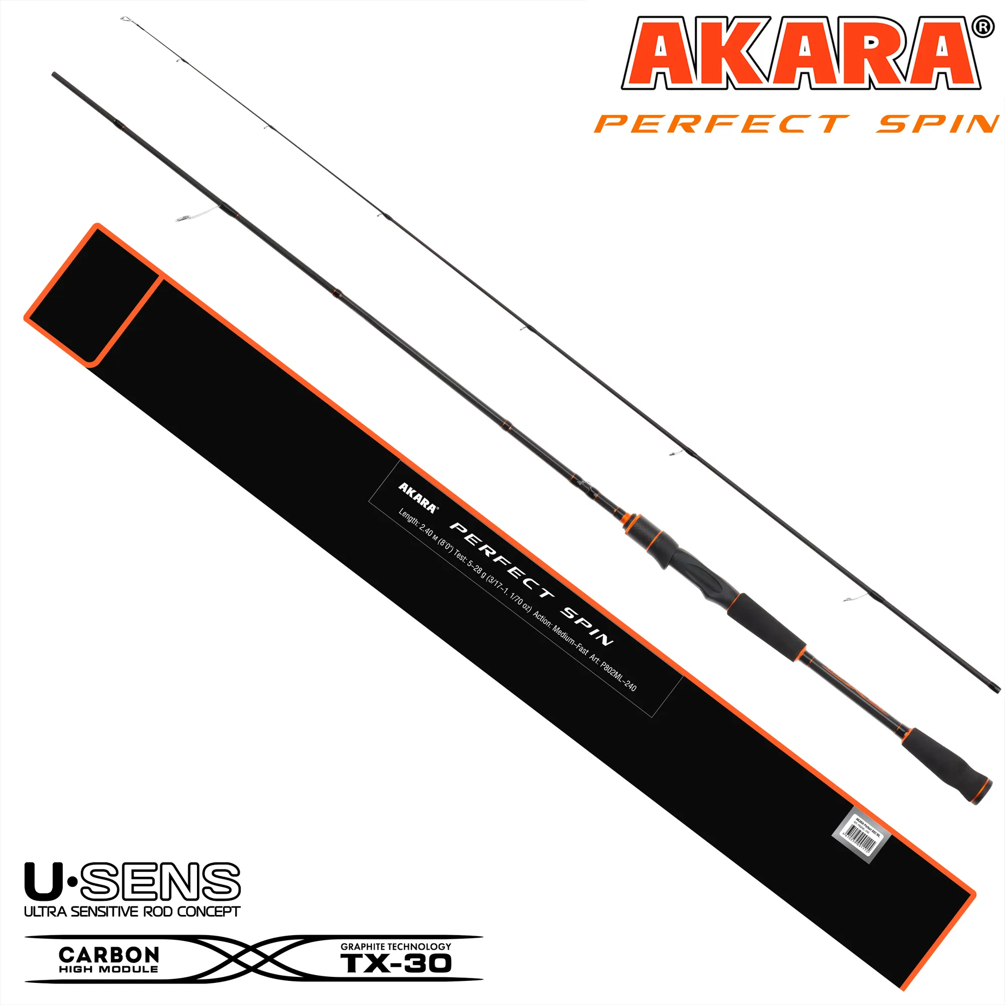Удилище Akara Perfect Spin M 902 TX-30 7-35 / P902M-270 (2.7м) — фото 3