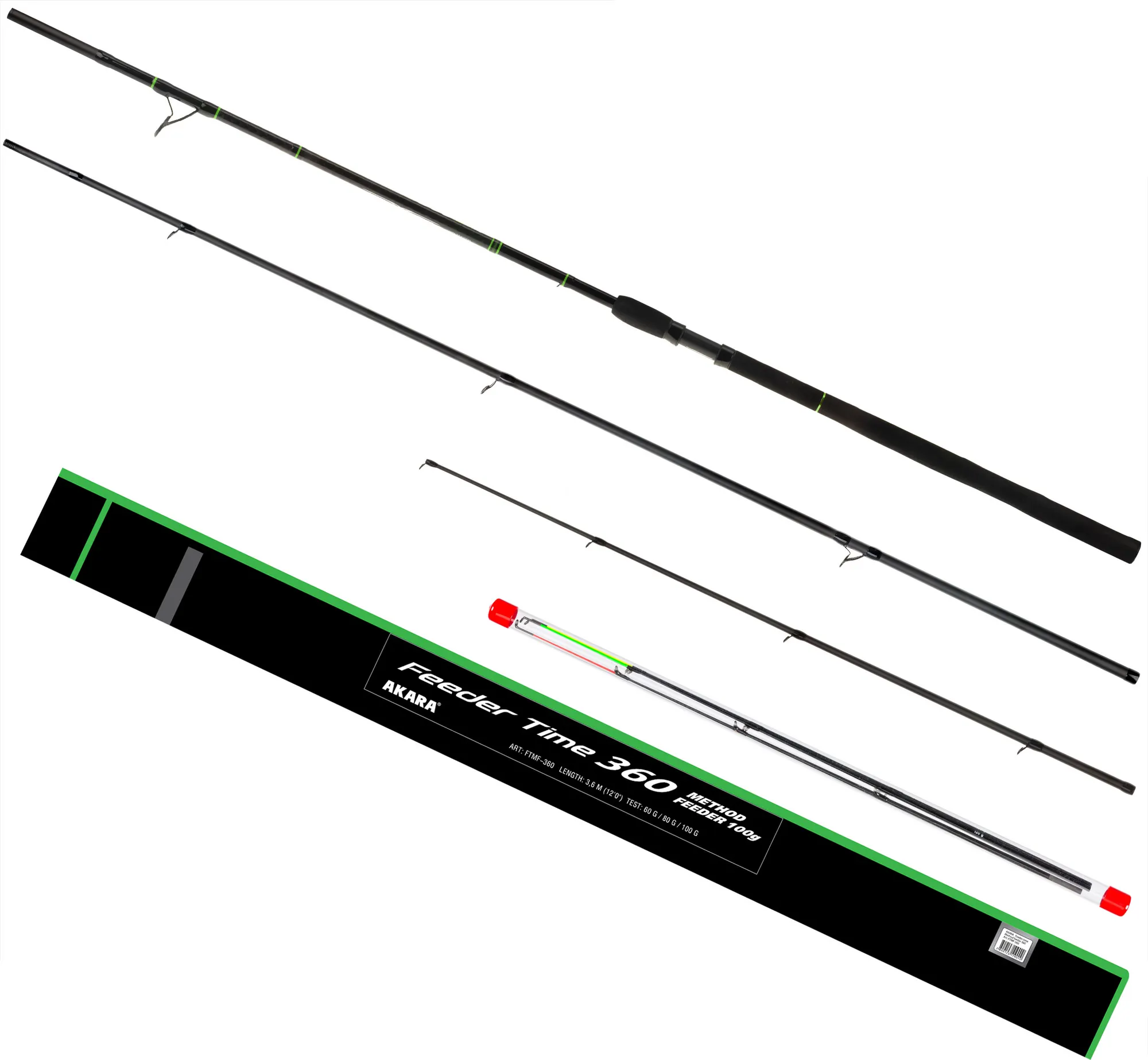 Удилище Akara Feeder Time Method Feeder TX-40 60-80-100 / FTMF-360 (3.6м)
