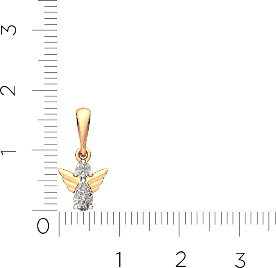 Подвеска из розового золота ZORKA 440580.14K.R.REL (с религиозным изображением и фианитами) — фото 4