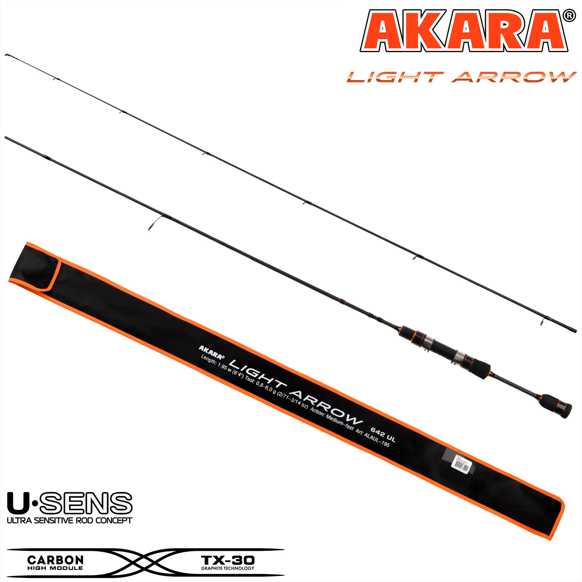 Удилище Akara Light Arrow UL 0.8-5g / ALAUL-188 (1.88м) — фото 3