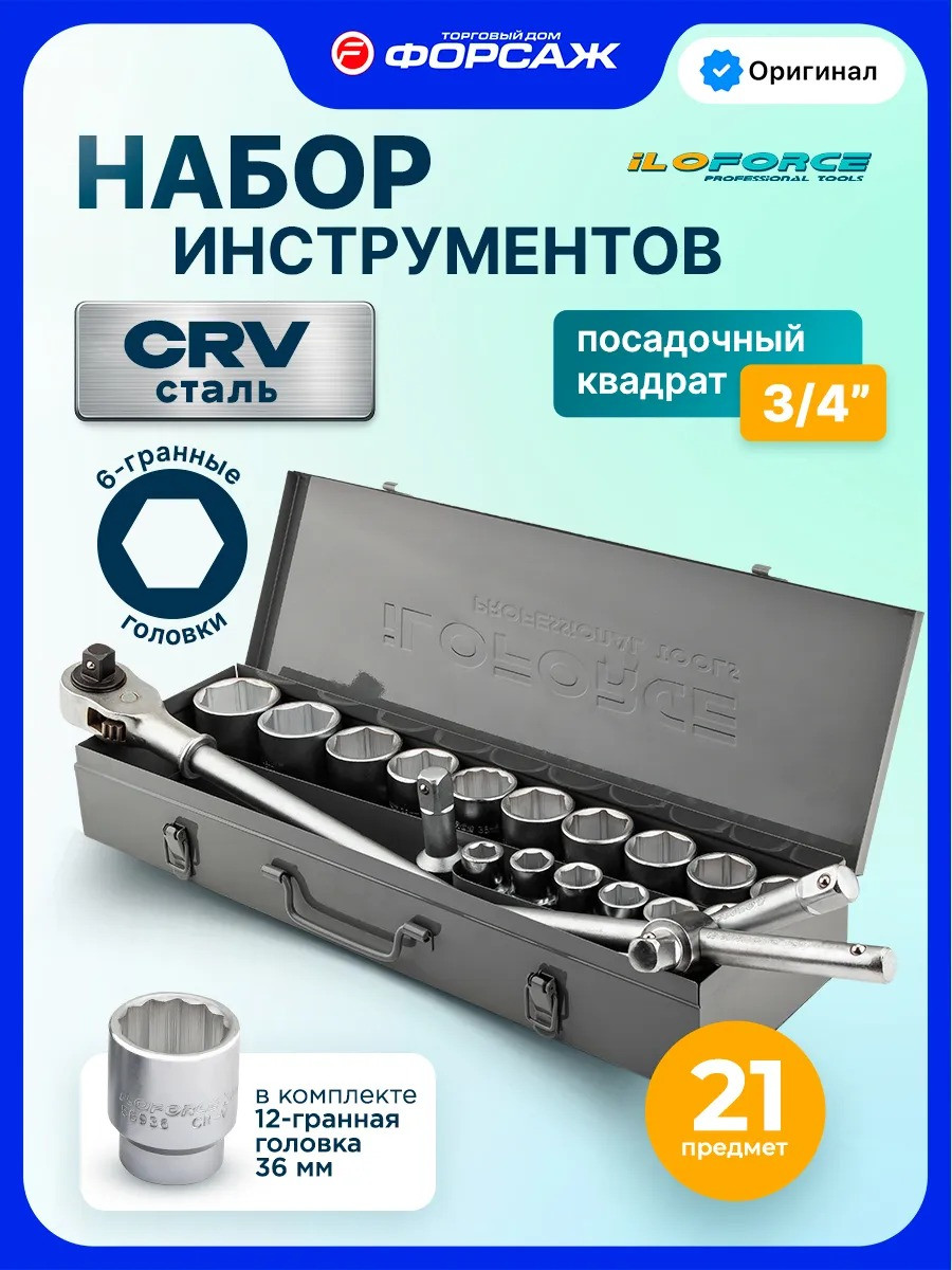 Универсальный набор инструментов ILOforce IF-6212-5 (64163) — фото 3