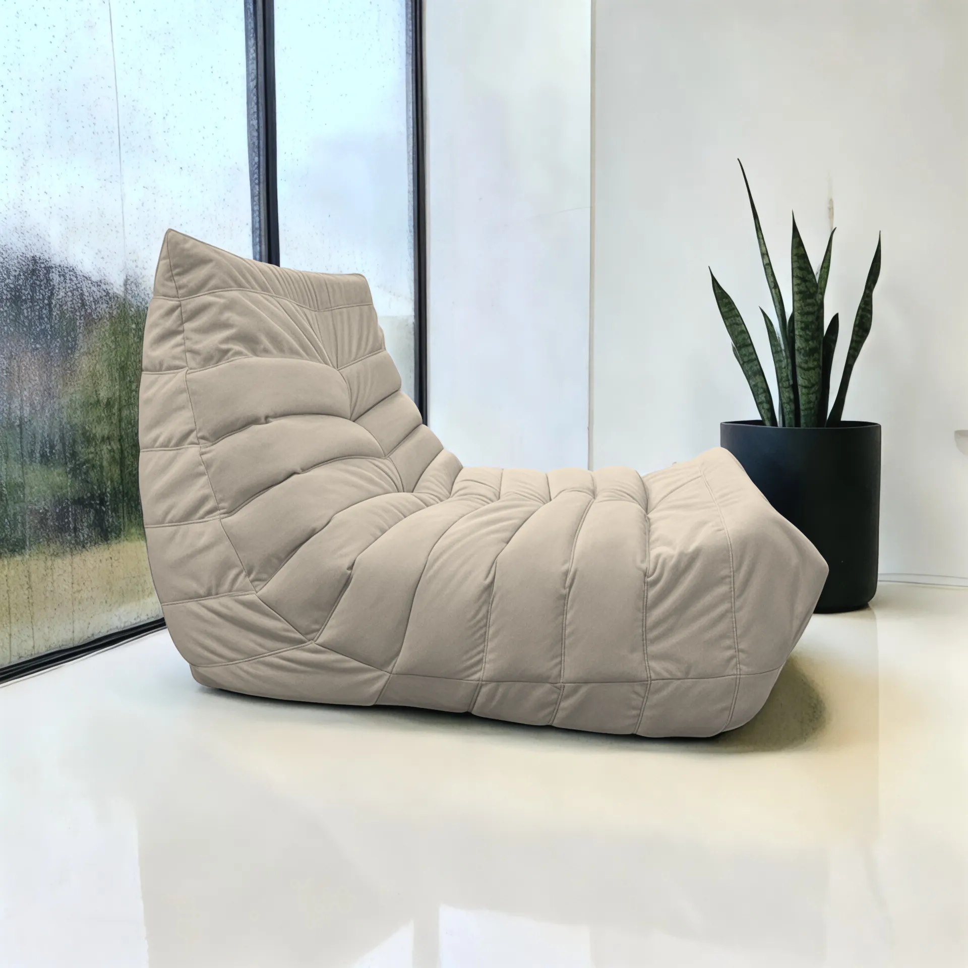 Кресло-мешок BeanBag Француз / FC-90x35-L (латте) — фото 3