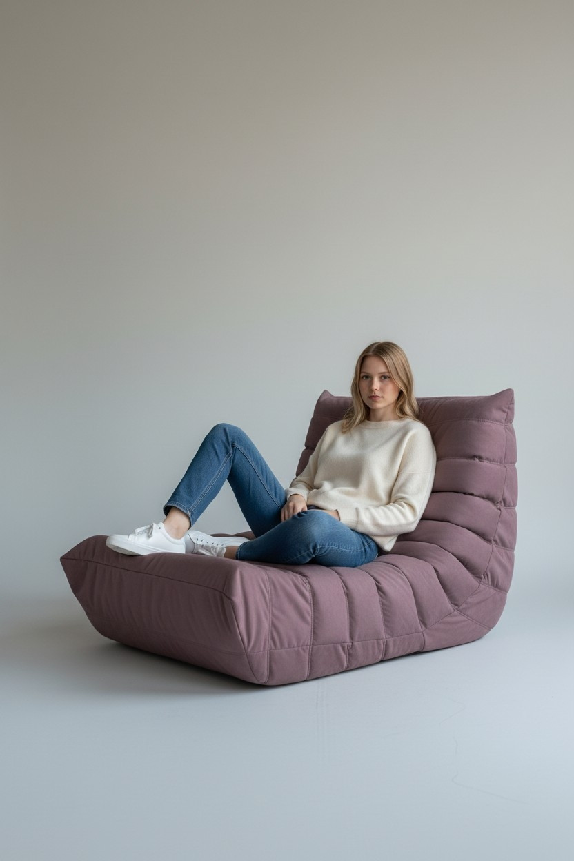 Кресло-мешок BeanBag Француз / FC-90x35-SI (сирень) — фото 4
