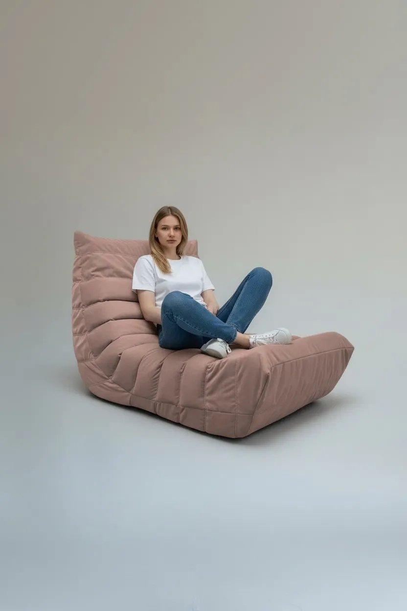 Кресло-мешок BeanBag Француз / FC-90x35-F (фламинго) — фото 4
