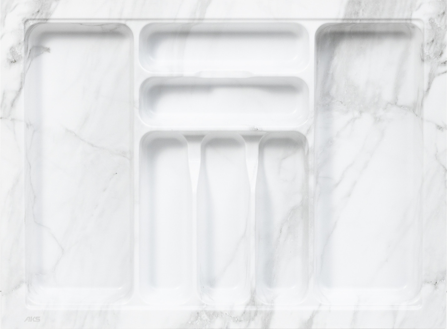 Органайзер для столовых приборов AKS 600 Marble 540x485 (бело-серый мрамор)