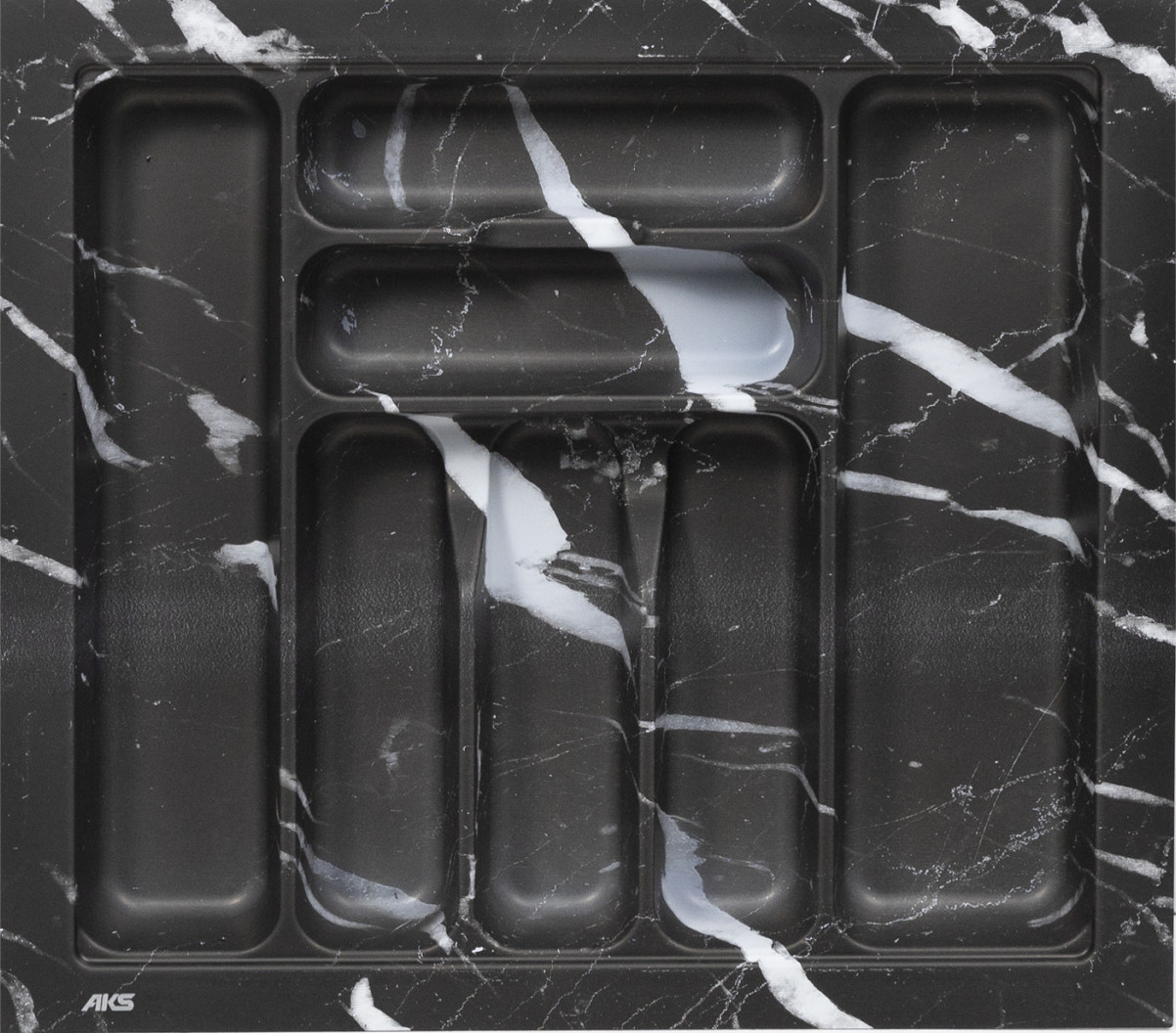 Органайзер для столовых приборов AKS 600 Marble 540x485 (черно-серый мрамор)
