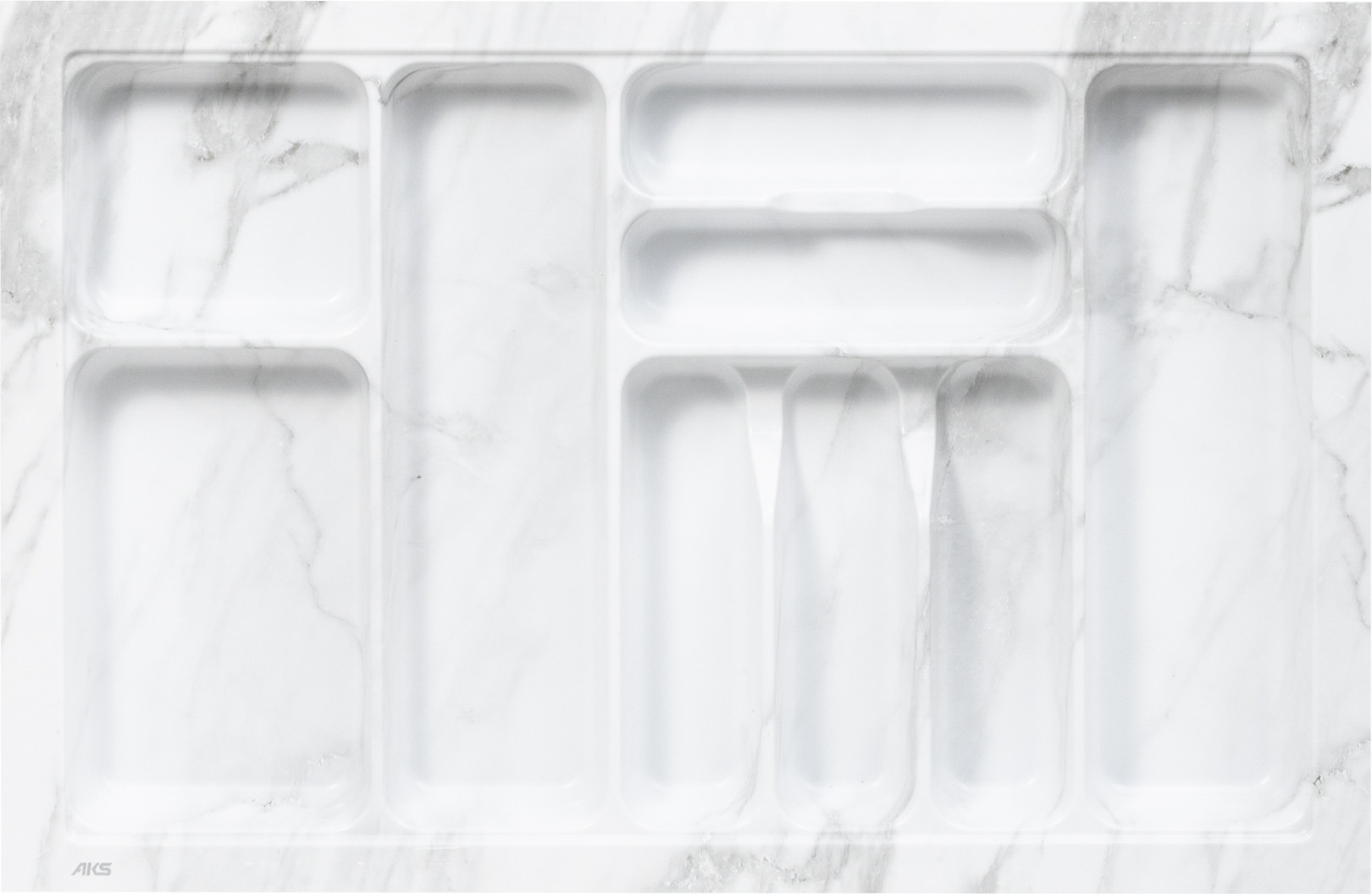 Органайзер для столовых приборов AKS 800 Marble 735x485 (бело-серый мрамор)