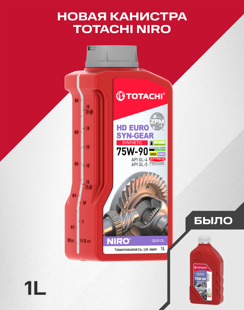 Трансмиссионное масло Totachi Niro HD Euro SYN-Gear 75W90 GL-4/GL-5 / 63601 (1л) — фото 2