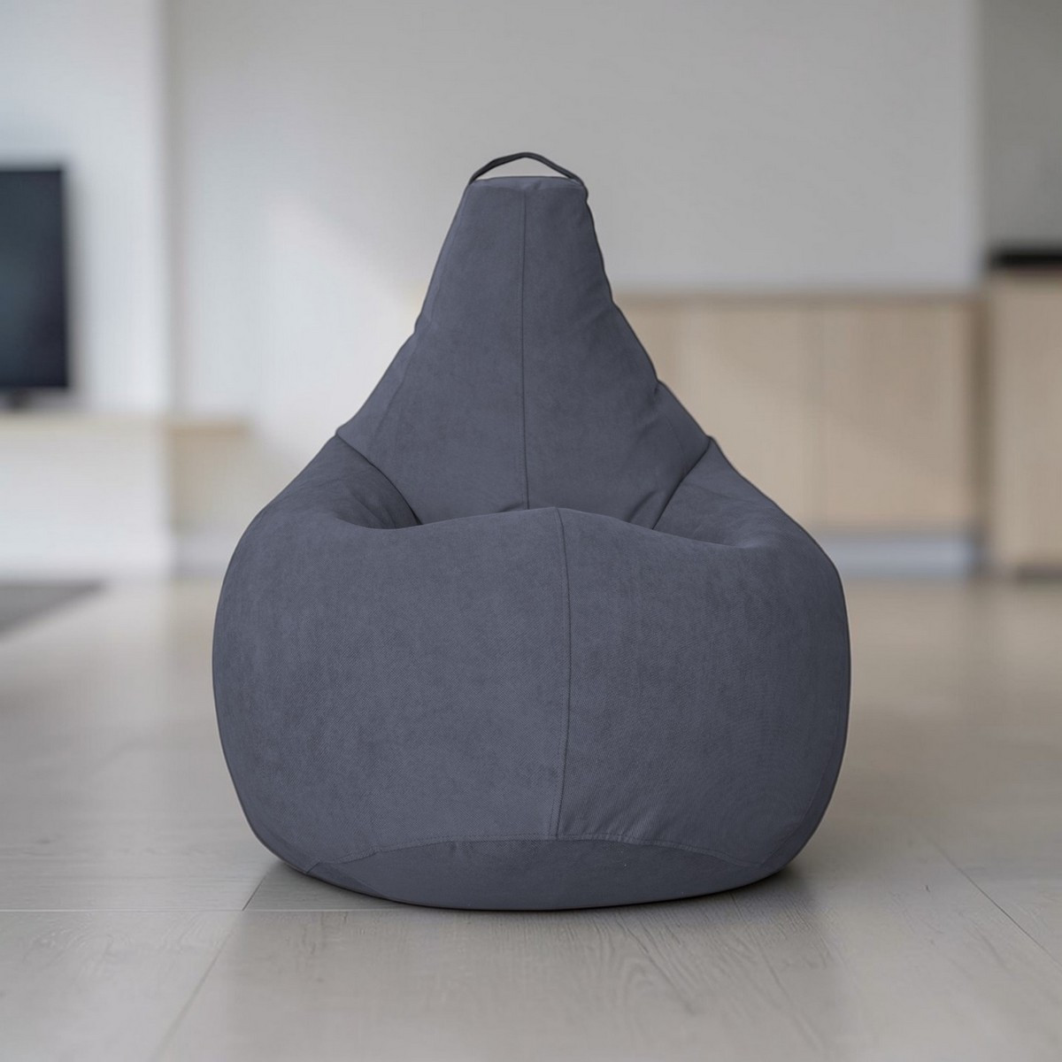 Кресло-мешок BeanBag Груша XXL / GVP-125x85-SI (велюр синий) — фото 5