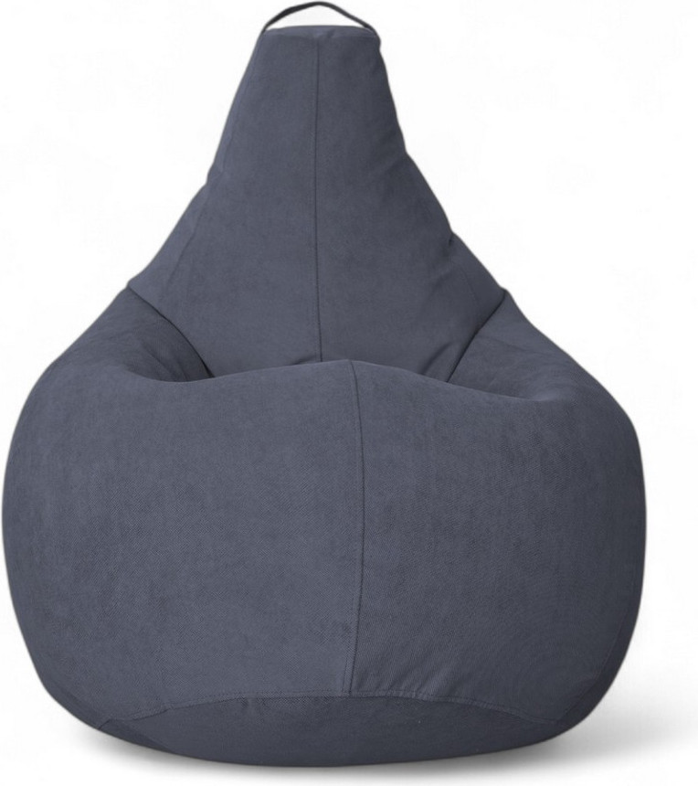 Кресло-мешок BeanBag Груша XXL / GVP-125x85-SI (велюр синий) — фото 2