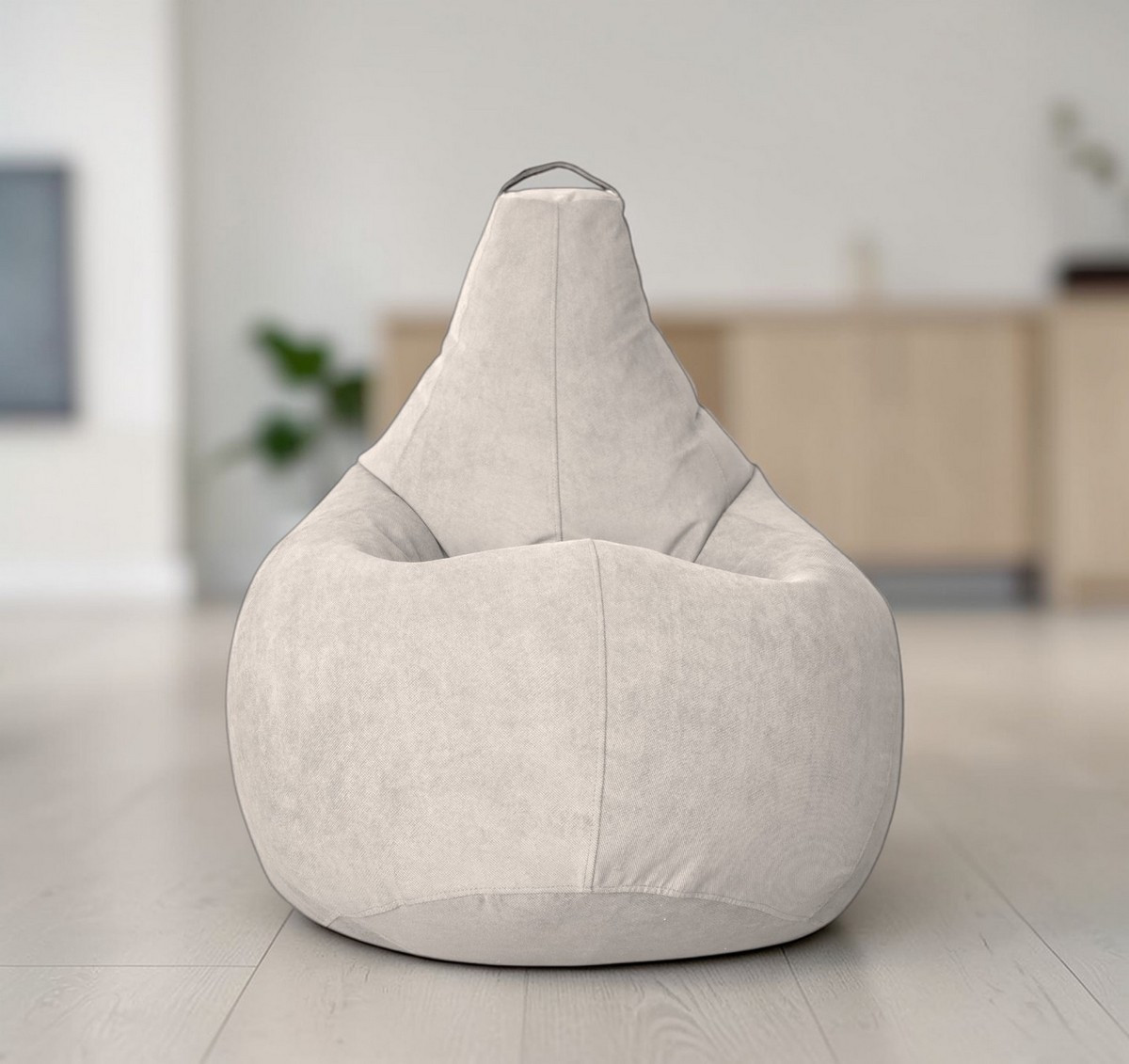 Кресло-мешок BeanBag Груша XXL / GVP-125x85-SSI (велюр светло-серый) — фото 5