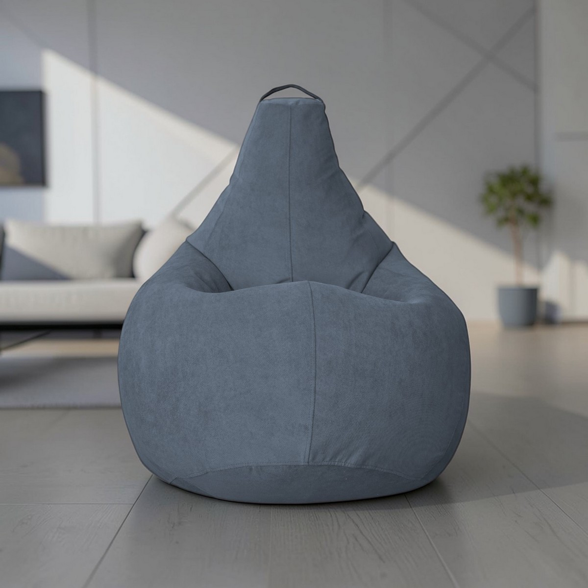 Кресло-мешок BeanBag Груша XXXL / GVP-130x95-SS (велюр светло-синий) — фото 5
