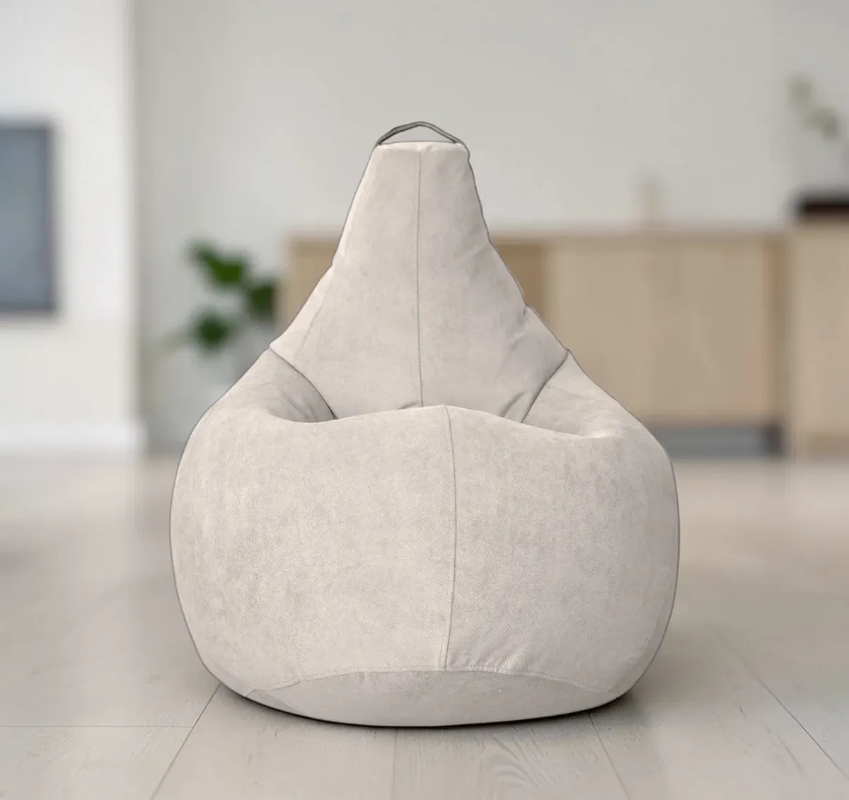 Кресло-мешок BeanBag Груша XXXL / GVP-130x95-SSI (велюр светло-серый) — фото 5