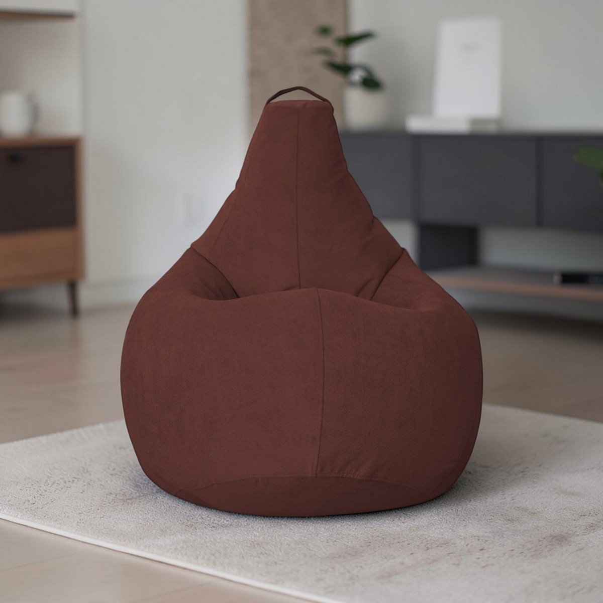 Кресло-мешок BeanBag Груша XXXXL / GVP-140x100-B (велюр бордо) — фото 5