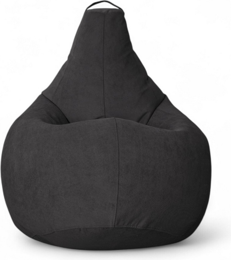 Кресло-мешок BeanBag Груша XXXXL / GVP-140x100-CH (велюр черный) — фото 2