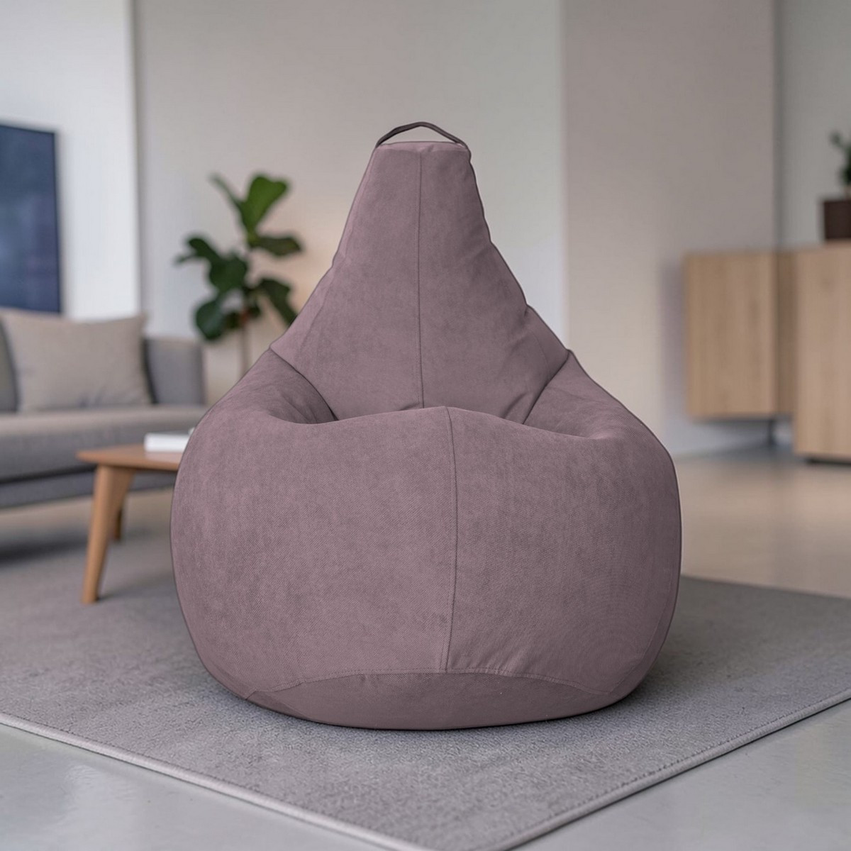 Кресло-мешок BeanBag Груша XXXXL / GVP-140x100-L (велюр лаванда) — фото 5