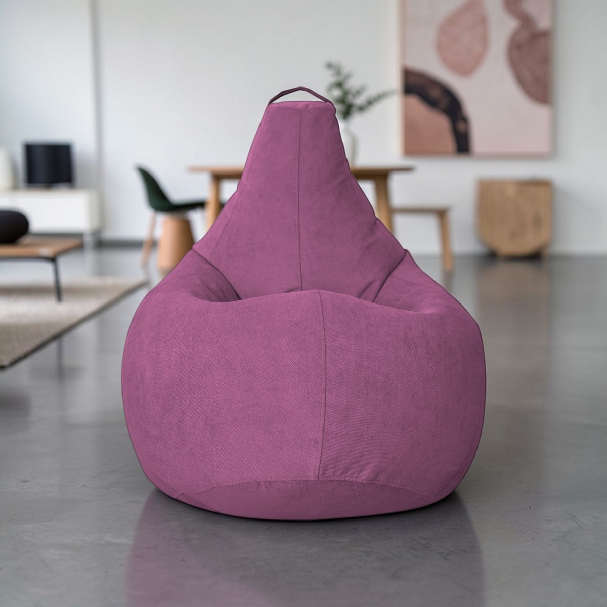 Кресло-мешок BeanBag Груша XXXXL / GVP-140x100-S (велюр сирень) — фото 5