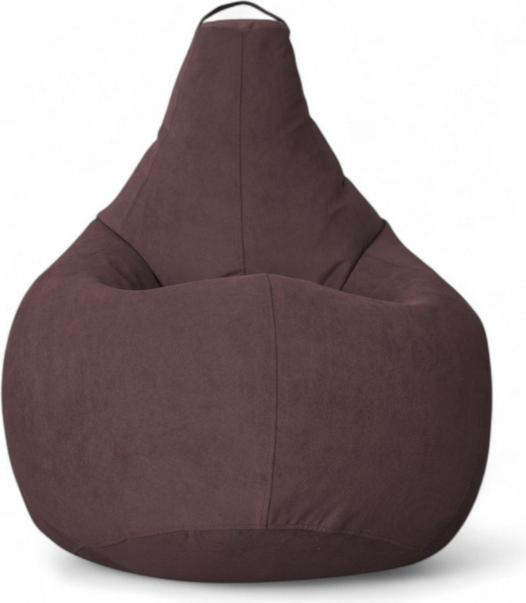 Кресло-мешок BeanBag Груша XXXXL / GVP-140x100-BA (велюр баклажан) — фото 2