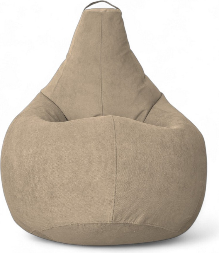 Кресло-мешок BeanBag Груша XXXXL / GVP-140x100-BE (велюр бежевый) — фото 2