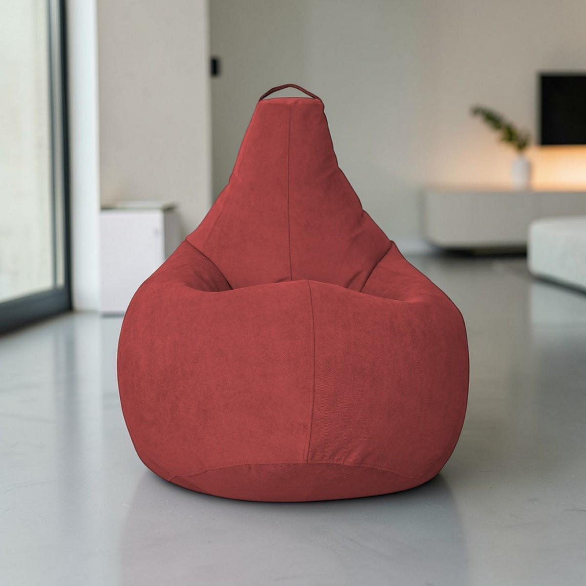 Кресло-мешок BeanBag Груша XXXXL / GVP-140x100-K (велюр красный) — фото 5