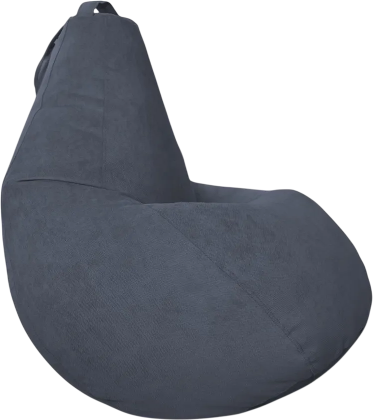 Кресло-мешок BeanBag Груша Царский / GVP-160x110-SI (велюр Verona синий)