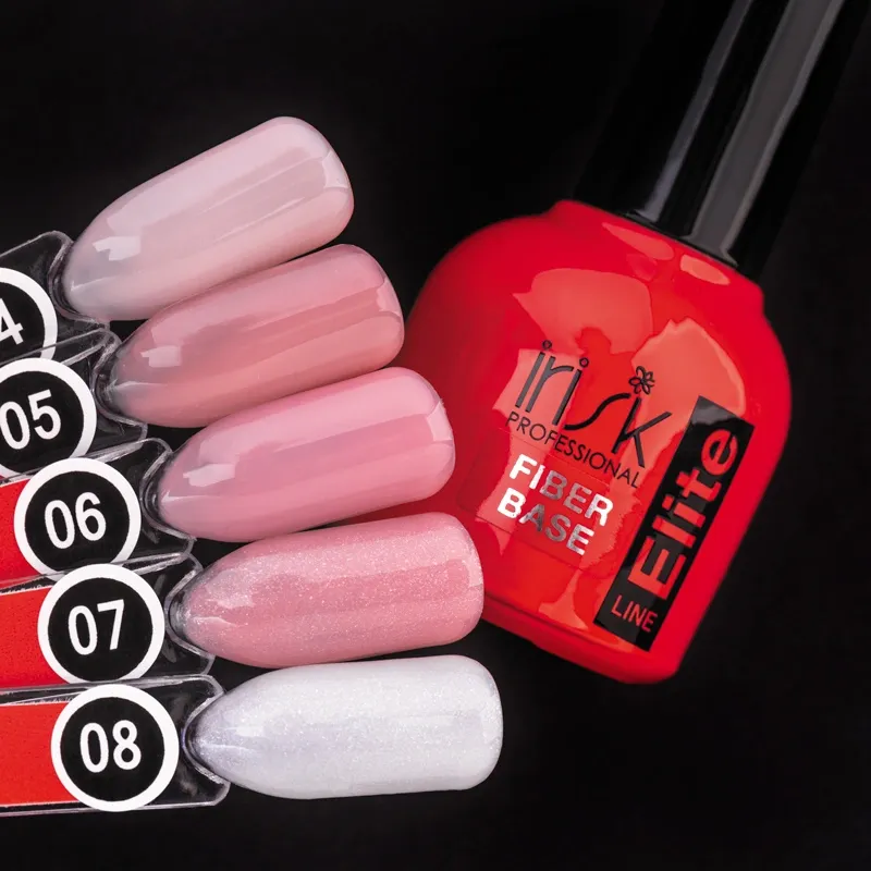 База для гель-лака IRISK Elite Fiber Base армирующая тон 01 Clear Pink (10мл) — фото 2