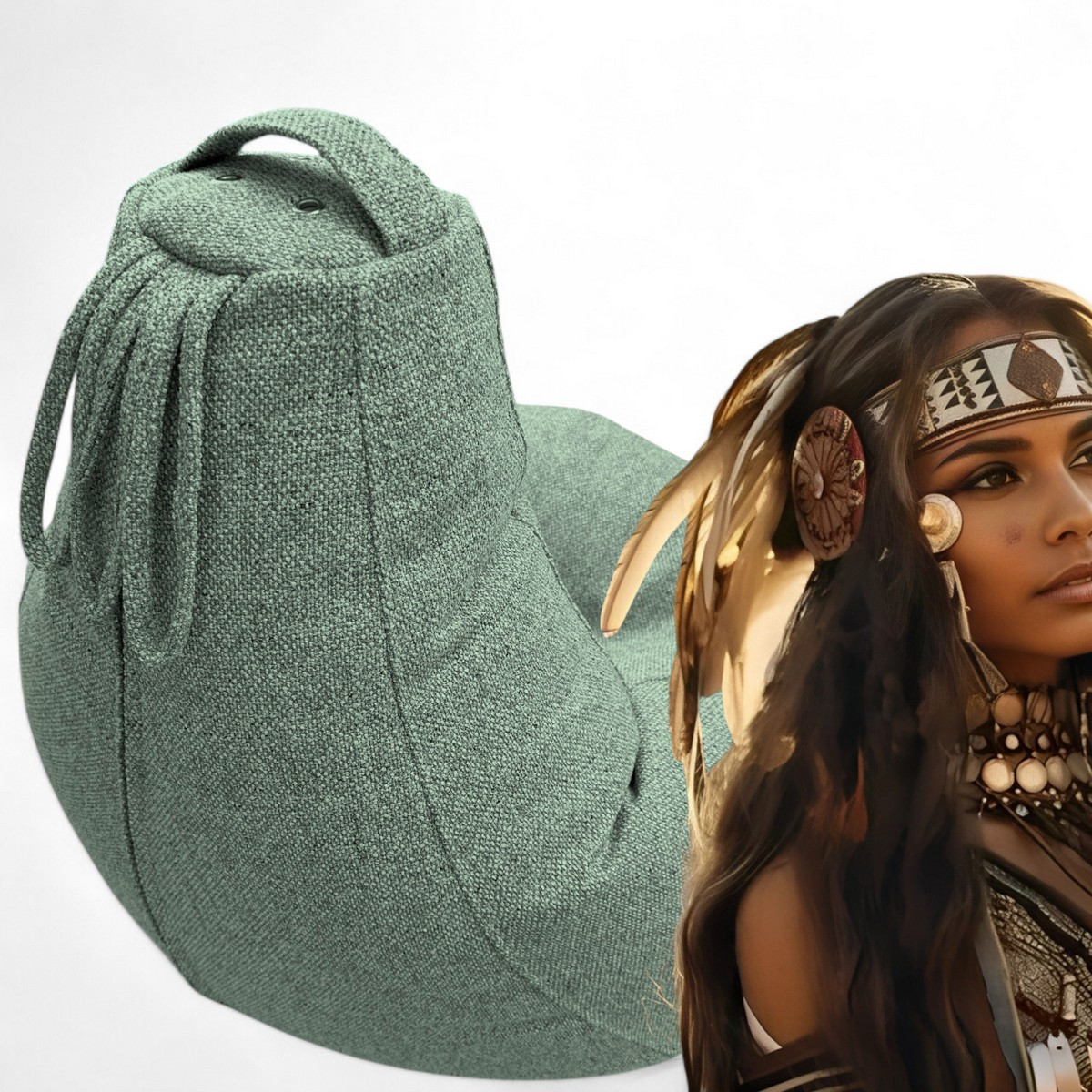 Кресло-мешок BeanBag Груша XXL / GVP-125x85-07 (рогожка 07 Jade) — фото 5