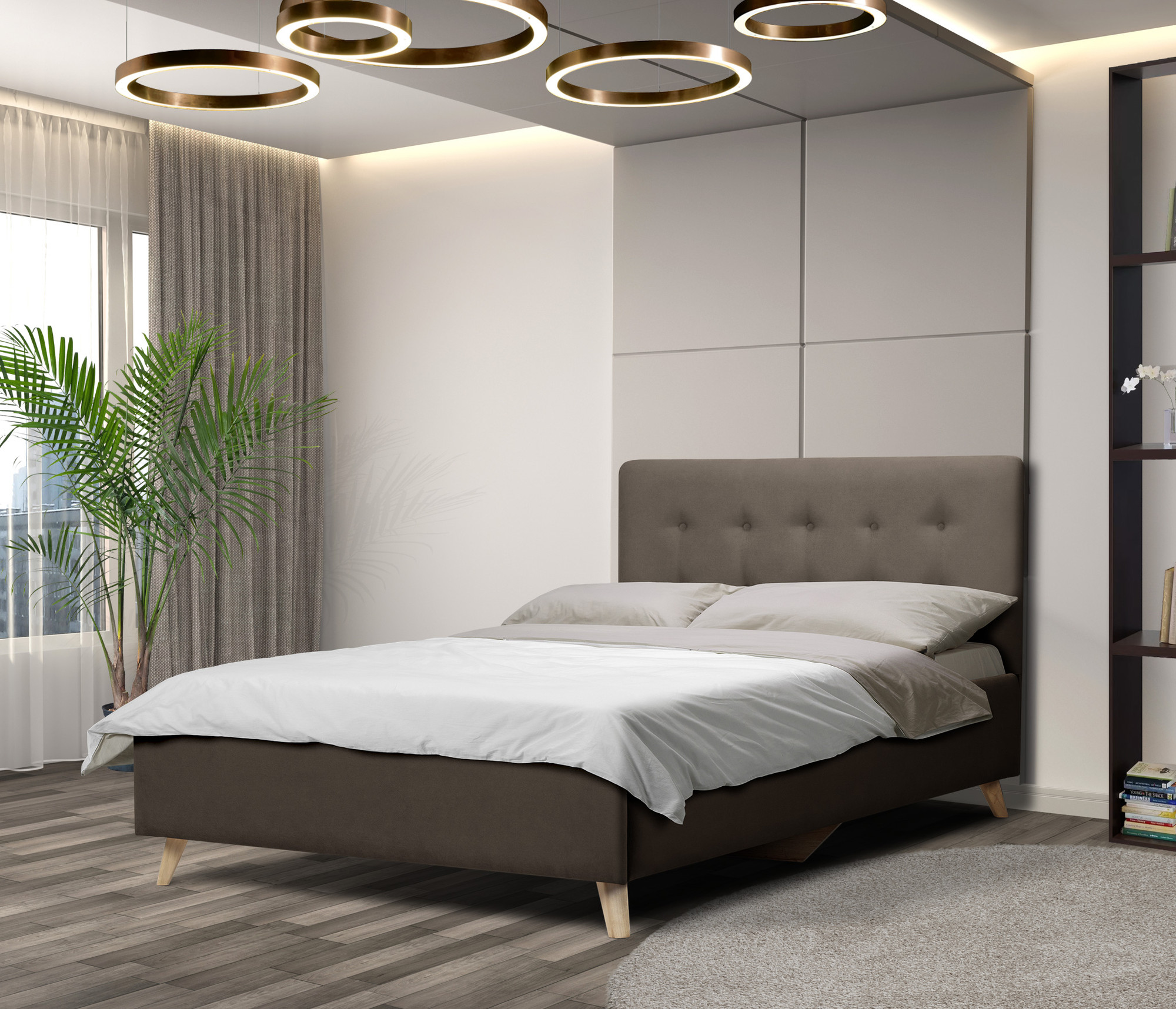 Полуторная кровать Mio Tesoro Адель 140x200 (Velutto 23)