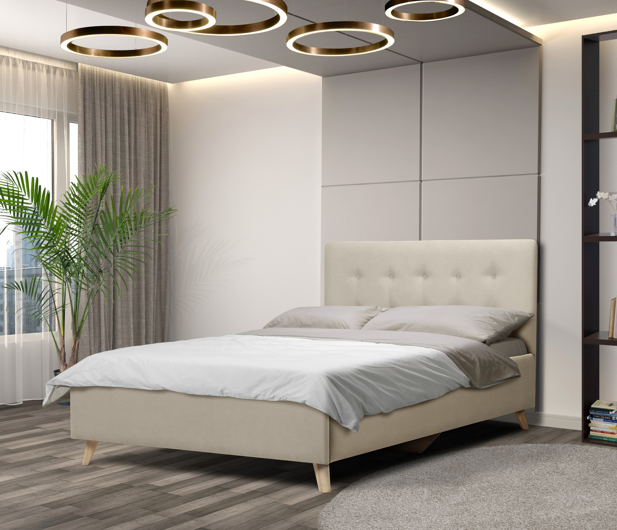 Полуторная кровать Mio Tesoro Адель 140x200 (Velutto 18)