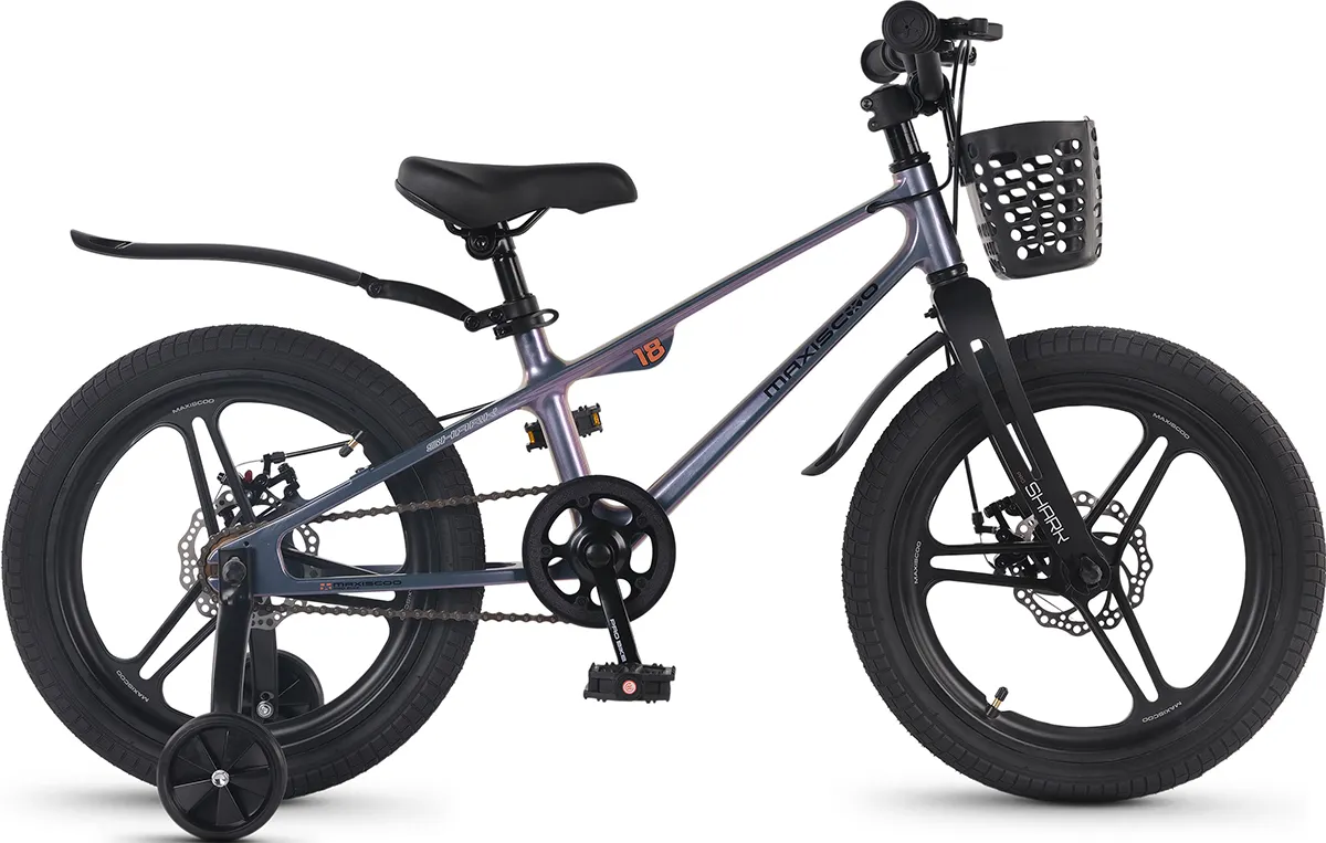 Детский велосипед Maxiscoo Shark Pro 18 2026 / MSC-SH1853P (хамелеон)