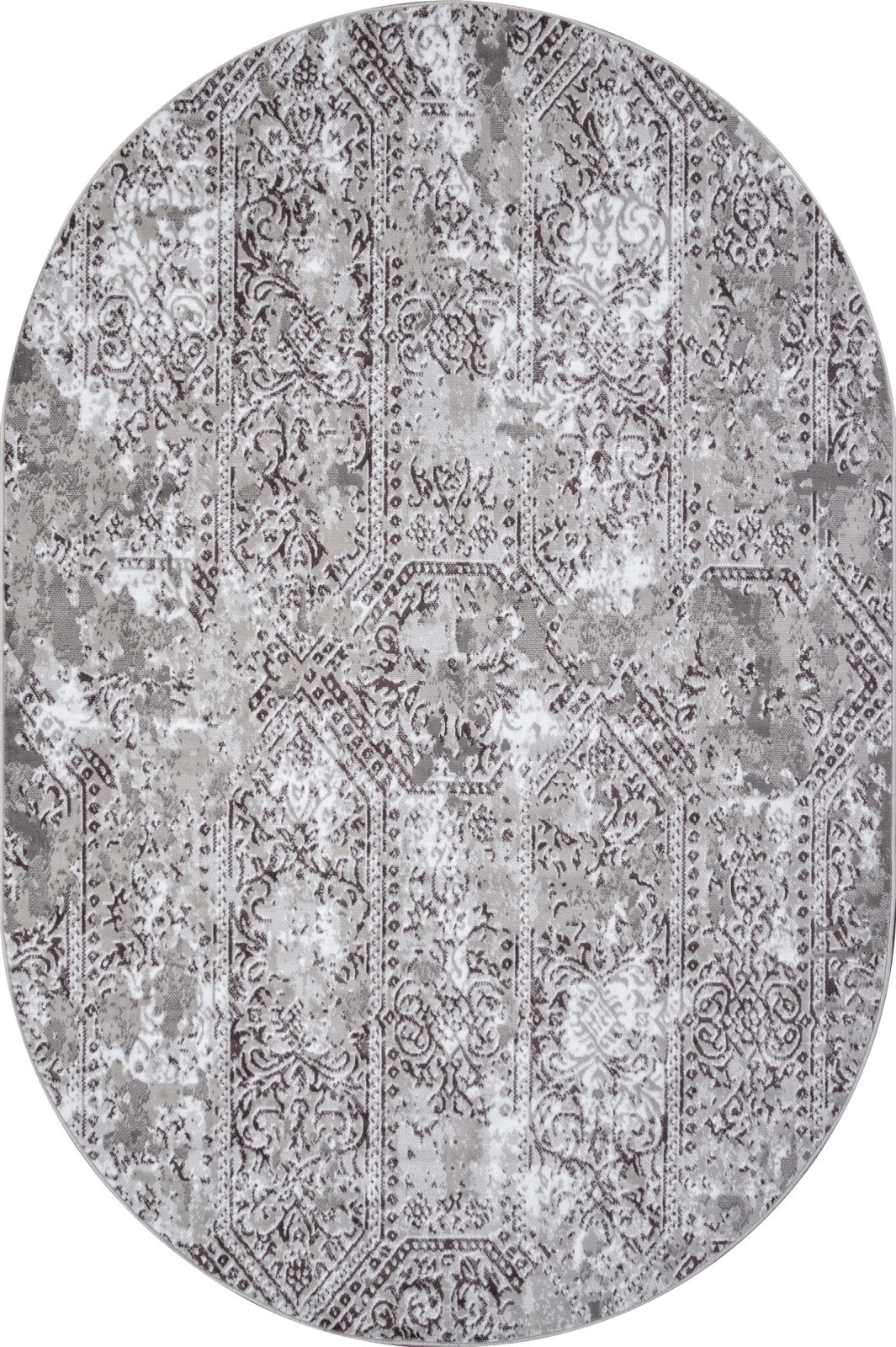 Ковер Merinos Silver F390-OVAL-GRAY (1x2)